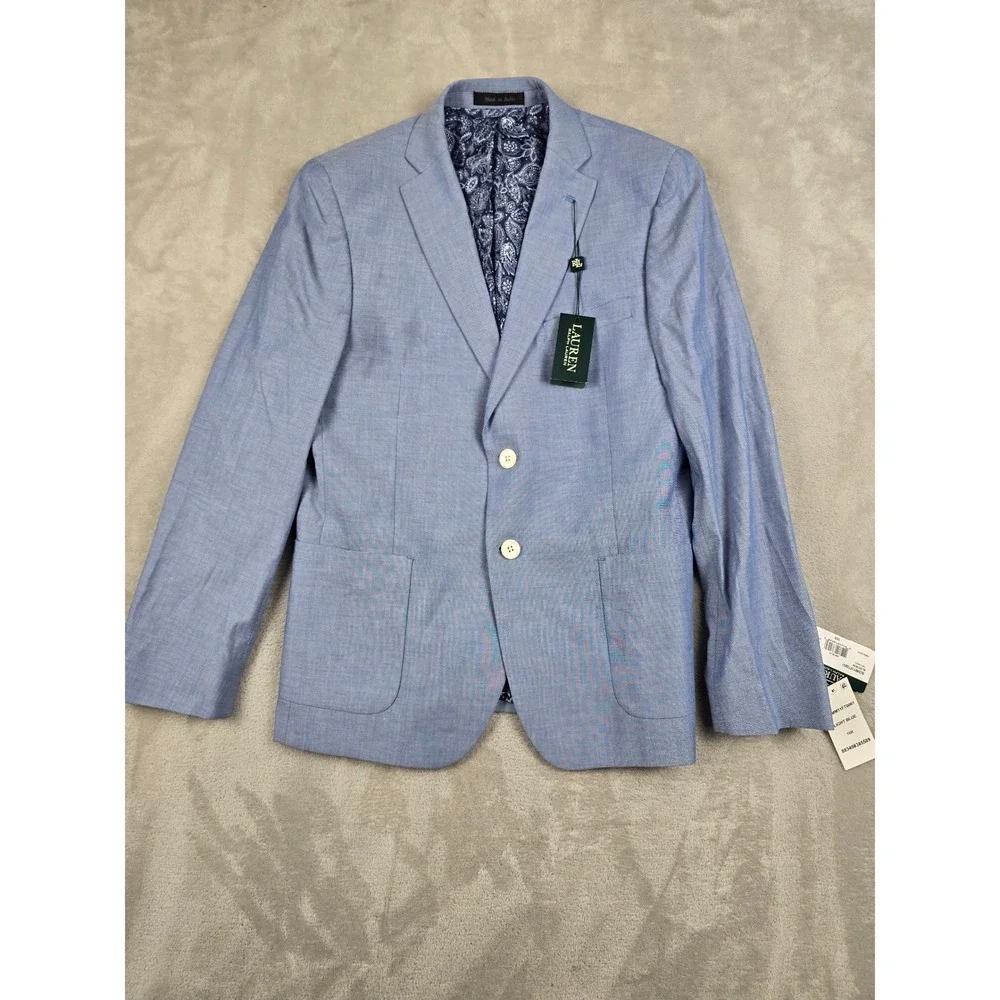 Lauren Ralph Lauren Sport Coat Kids Youth 16R Light Blue Paisley Lining *Read